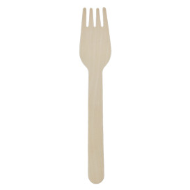 Garfo de Madeira Embalado 16cm (50 Uds)