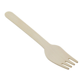 Garfo de Madeira Embalado 16cm (50 Uds)