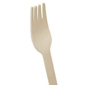 Garfo de Madeira Embalado 16cm (50 Uds)