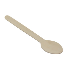 Colher de Madeira Embalada 16cm (50 Uds)