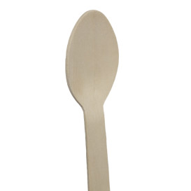 Colher de Madeira Embalada 16cm (50 Uds)