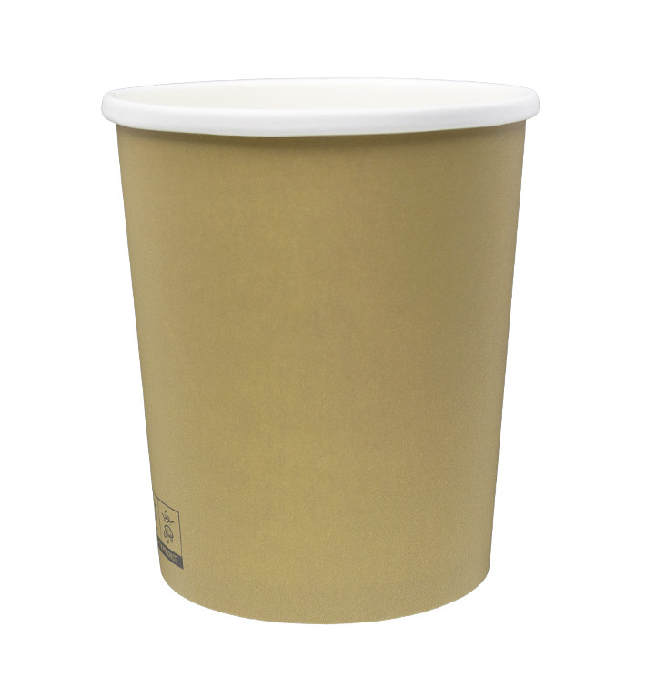 Terrina de Cartão Kraft com Rebordo Branco 1.000ml Ø11,9cm (25 Uds) Terrina de Cartão Kraft com Rebordo Branco 1.000ml Ø11,9cm (25 Uds)