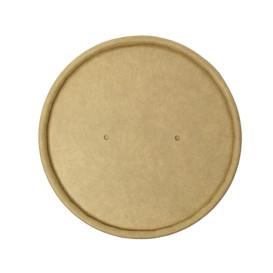 Tampa de Cartão Kraft para Terrina de 750/1.000ml Ø11,6cm (25 Uds)