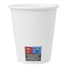 Copo de Cartão Branco 8Oz/290ml Ø9,0cm (240 Uds)