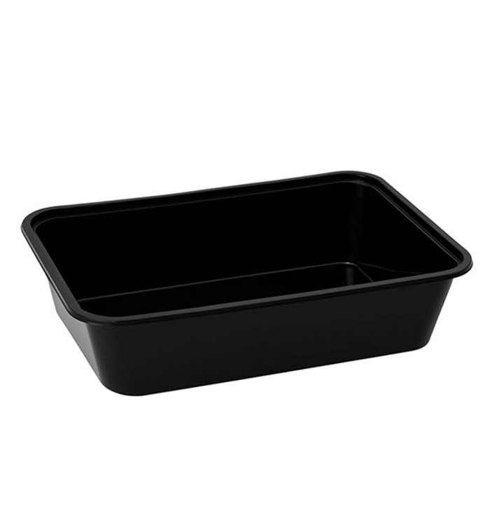 Terrina Retangular PP Preta com Tampa 500ml 17,3x11,9cm (500 Uds) Terrina Retangular PP Preta com Tampa 500ml 17,3x11,9cm (500 Uds)