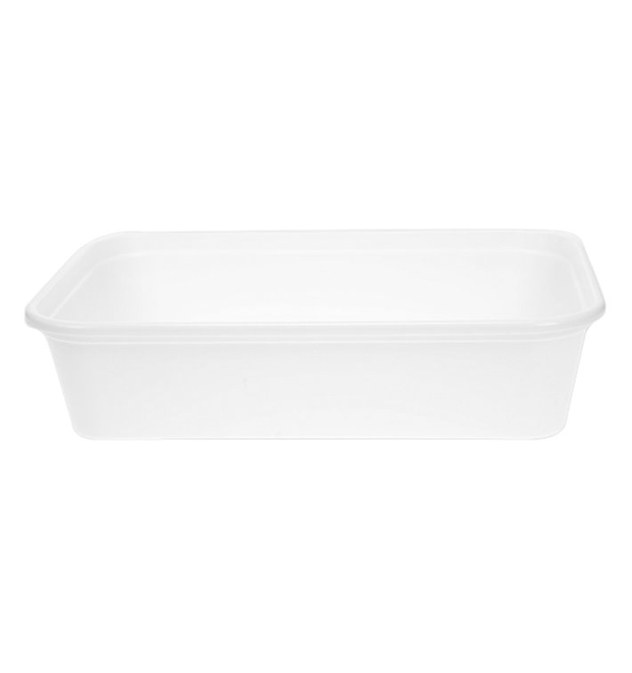 Terrina Retangular PP Branca com Tampa 500ml 17,3x11,9cm (50 Uds) Terrina Retangular PP Branca com Tampa 500ml 17,3x11,9cm (50 Uds)