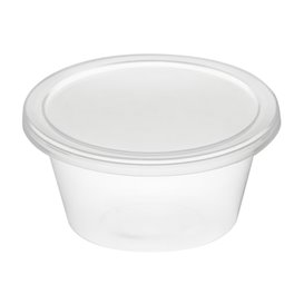 Terrina in PP Transparente para Molhos com Tampa 2Oz/60ml (100 Uds)