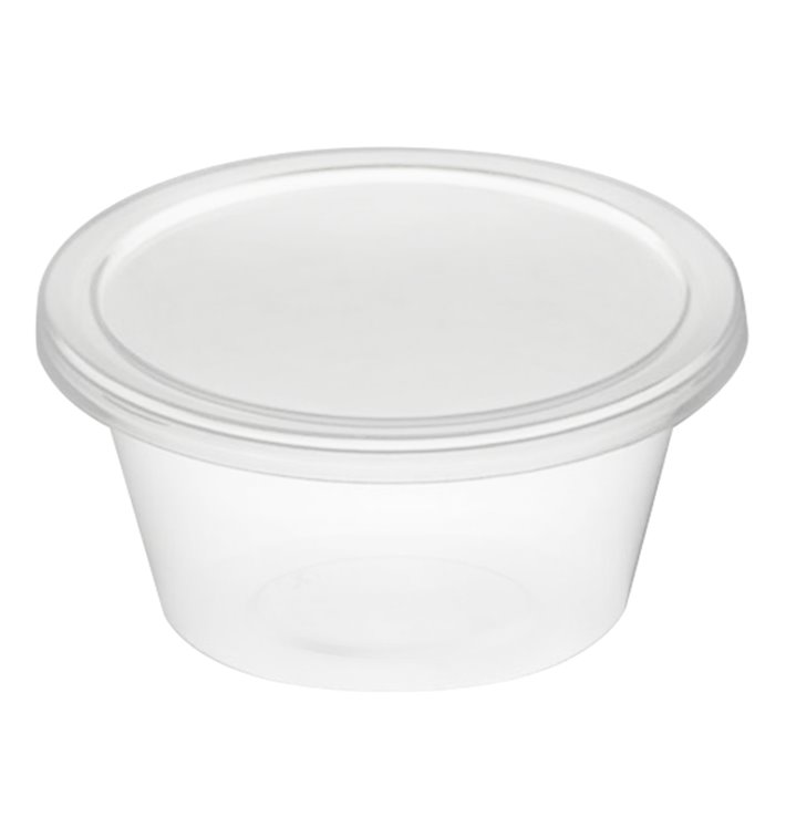 Terrina in PP Transparente para Molhos com Tampa 2Oz/60ml (100 Uds) Terrina in PP Transparente para Molhos com Tampa 2Oz/60ml (100 Uds)