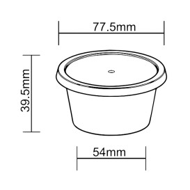 Terrina in PP Transparente para Molhos com Tampa 4Oz/120ml (100 Uds)
