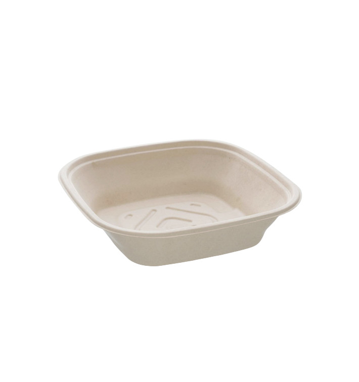 Tigela Cana de Açúcar Quadrada Natural 2250ml 27cm (50 Uds) Tigela Cana de Açúcar Quadrada Natural 2250ml 27cm (50 Uds)