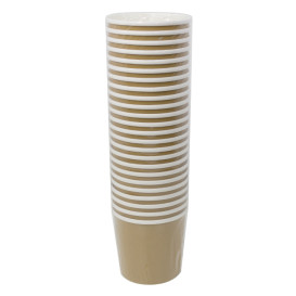 Terrina de Cartão Kraft com Rebordo Branco 750ml Ø11,7cm (25 Uds)
