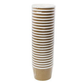 Terrina de Cartão Kraft com Rebordo Branco 250ml Ø9,0cm (500 Uds)