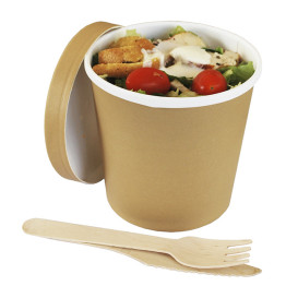 Tampa de Cartão Kraft para Terrina de Ø11,7cm (25 Uds)