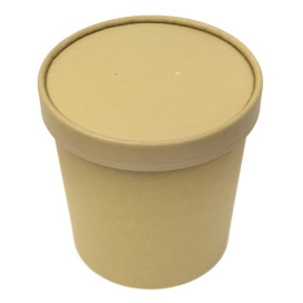Tampa de Cartão Kraft para Terrina de Ø11,7cm (25 Uds)