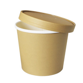 Tampa de Cartão Kraft para Terrina de Ø9,8cm (500 Uds)