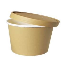 Tampa de Cartão Kraft para Terrina de Ø9,0cm (25 Uds)