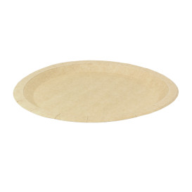 Prato de Cartão Redondo Anti-Gordura Kraft Ø26cm 245g/m² (50 Uds)