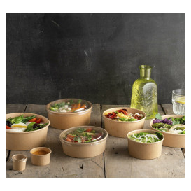 Saladeira de Cartão Kraft 1.300ml Ø18,5cm (300 Uds)