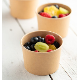 Terrina de Cartão Kraft Dessert 250ml Ø9,0cm (50 Uds)