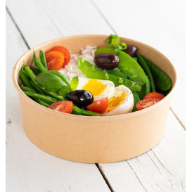 Saladeira de Cartão Kraft 1.300ml Ø18,5cm (300 Uds)