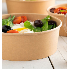 Saladeira de Cartão Kraft 1.300ml Ø18,5cm (300 Uds)