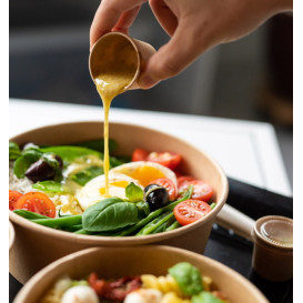Saladeira de Cartão Kraft 1.300ml Ø18,5cm (300 Uds)