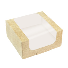 Embalagem de Cartão Quadrado PackiPack Vision Kraft 10x10x8cm (50 Uds)
