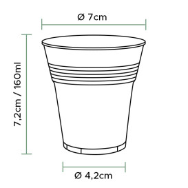 Copo Plastico VENDING 166ml Transparente (100 Unidades)