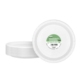 Prato de Cartão Redondo Branco Ø26cm 250g/m² (350 Uds)