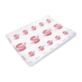 Saco de Vácuo Reutilizável com Fecho Adesivo Vermelho 30x36cm (100 Uds)