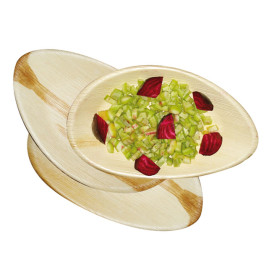Bandeja oval de folha de palmeira 26x16x2,5cm (200 Unidades)