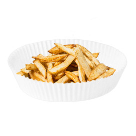 Papel Kraft para Fritadeiras de Ar Branco 90g Ø22x4cm (50 Uds)