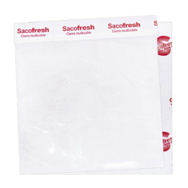 Saco PE e Papel Reutilizável Dobra Adesivo Sacofresh Vermelho 30x25cm (100 Uds)