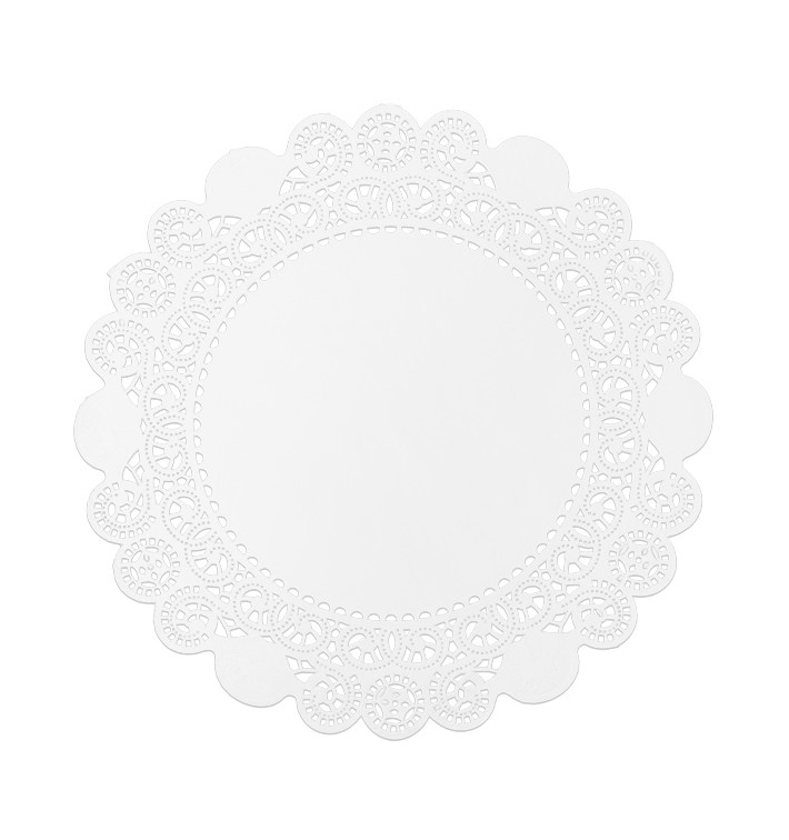 Naperon Papel Rendado Branco Circular Ø9cm (250 Uds) Naperon Papel Rendado Branco Circular Ø9cm (250 Uds)