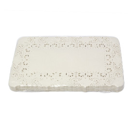 Naperon Papel Branco Rendado Rectang.14x24cm (2.000 Uds)