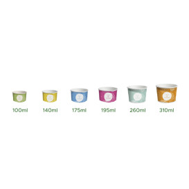 Taça de Cartão para Gelados 5oz/140ml "Cool&Yummy" (50 Uds)