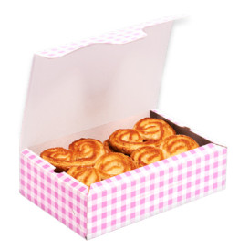 Caixa Pastelaria Rosa 18,2x13,6x5,2cm 500g (25 Uds)