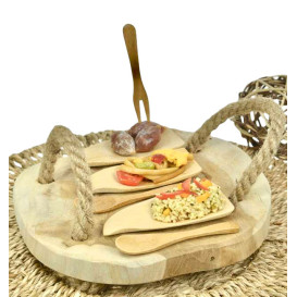 Garfo de Bambu Degustação 9cm (24 Uds)