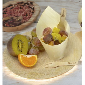 Cone de Madeira Degustação 11cm (50 Uds)