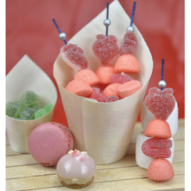 Cone de Madeira Degustação14cm (50 Uds)