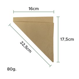 Cone de Papel Antigordura Kraft 19,5cm 50gr (100 Uds)
