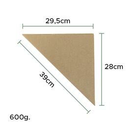 Cone de Papel Antigordura Kraft 39cm 600gr (100 Uds)