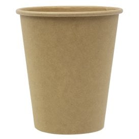 Copos de Cartão 9 Oz/280ml Kraft-Kraft Ø8,1cm (50 Uds)