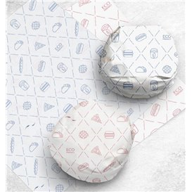 Papel Anti-Gordura Eco Vermelho 30x30cm (5.000 Uds)