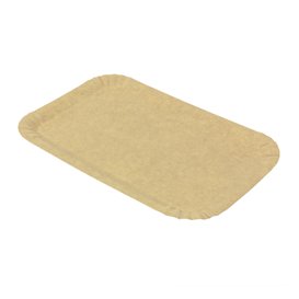Bandeja de Cartão Rectangular Kraft 12x19 cm (100 Uds)