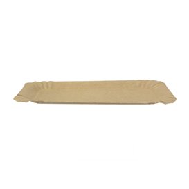 Bandeja de Cartão Rectangular Kraft 16x22 cm (1400 Uds)