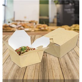 Caixa TakeAway Kraft 19,7x14x6,5cm 1800ml (25 Uds)