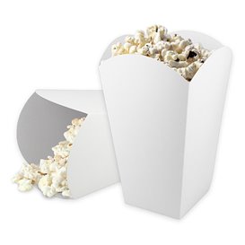 Caixa Pipocas Grande Branca 150gr 8,7x13x20,3cm (25 Uds)