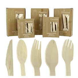 Faca de Madeira Eco 16cm (100 Uds)