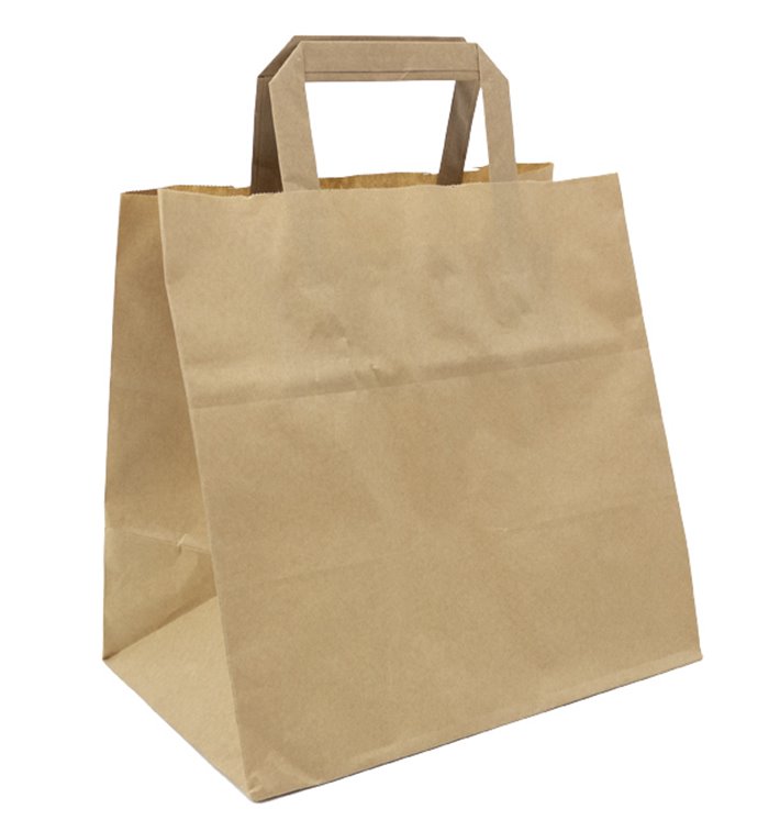 Saco Papel Kraft Asas 70g/m² 25+17x26cm (50 Uds) Saco Papel Kraft Asas 70g/m² 25+17x26cm (50 Uds)